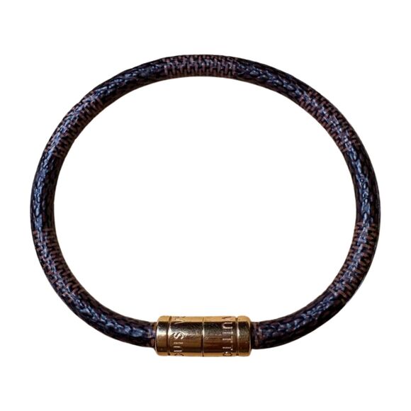 Louis Vuitton Damier Ebene Leather Bracelet - Picture 1 of 3